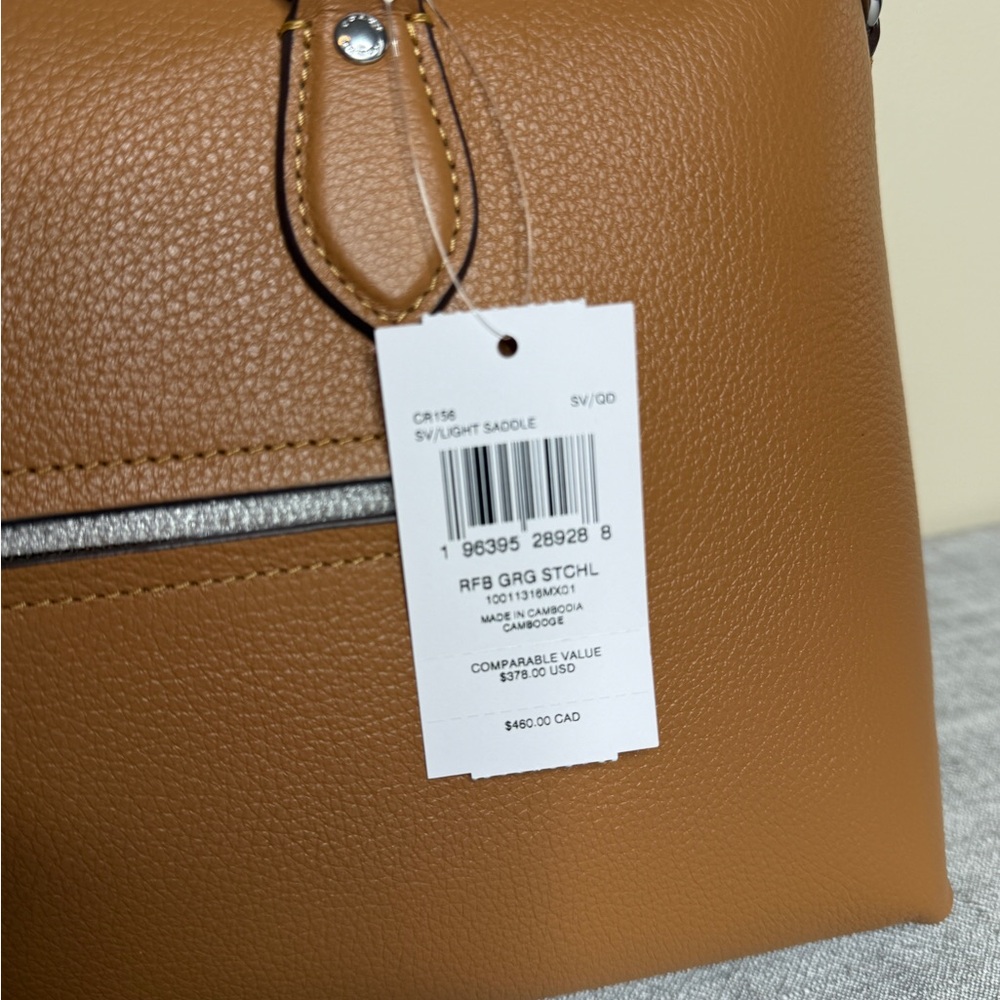Coach Georgia Satchel Bag in Light Saddle/Silver NWT - Picture 5 of 10